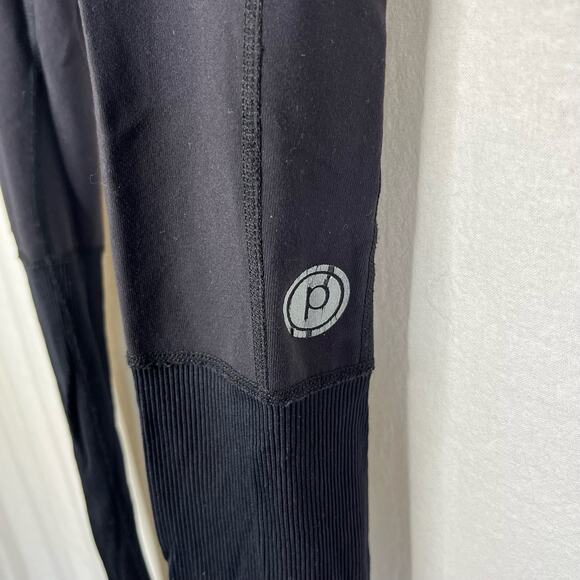 Pure Barre by Splits 59 Black Leggings Ribbed Below the Knee Size Large Yoga - Picture 4 of 6
